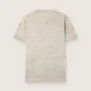 Herren-Hemd aus grau meliertem Jersey mit Vintage-Print