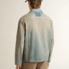 Herren-Jeansjacke im Distressed-Look mit Reißverschluss