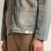 Herren-Jeansjacke im Distressed-Look mit Reißverschluss