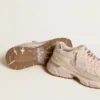 Herren-Lightstar mit Obermaterial aus rosa Leder und Mesh sowie rosa Stern
