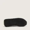 Herren-Marathon aus rosa Nylon und goldenem Wildleder mit schwarz aufgedrucktem Stern