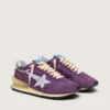 Damen-Marathon mit violettem Nylon-Obermaterial und weißem Stern