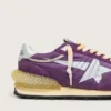 Damen-Marathon mit violettem Nylon-Obermaterial und weißem Stern