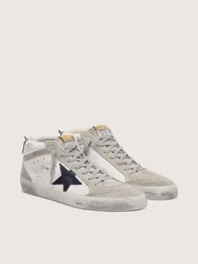 Herren-Mid Star in Weiß mit schwarzem Stern