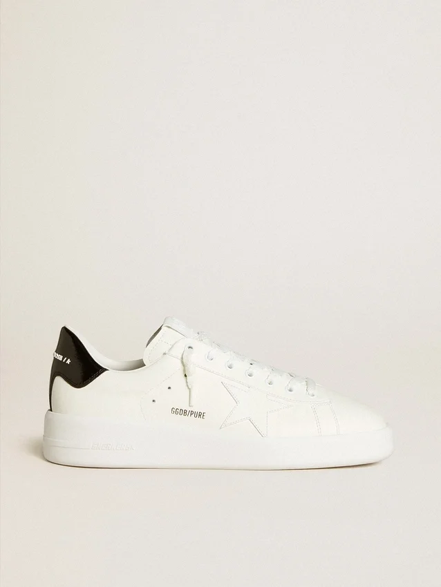 Herren-Purestar mit Lederstern und schwarzer Lackleder-Fersenlasche