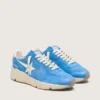 Herren-Running Sole aus hellblauem Wildleder mit weißem Stern