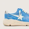 Herren-Running Sole aus hellblauem Wildleder mit weißem Stern
