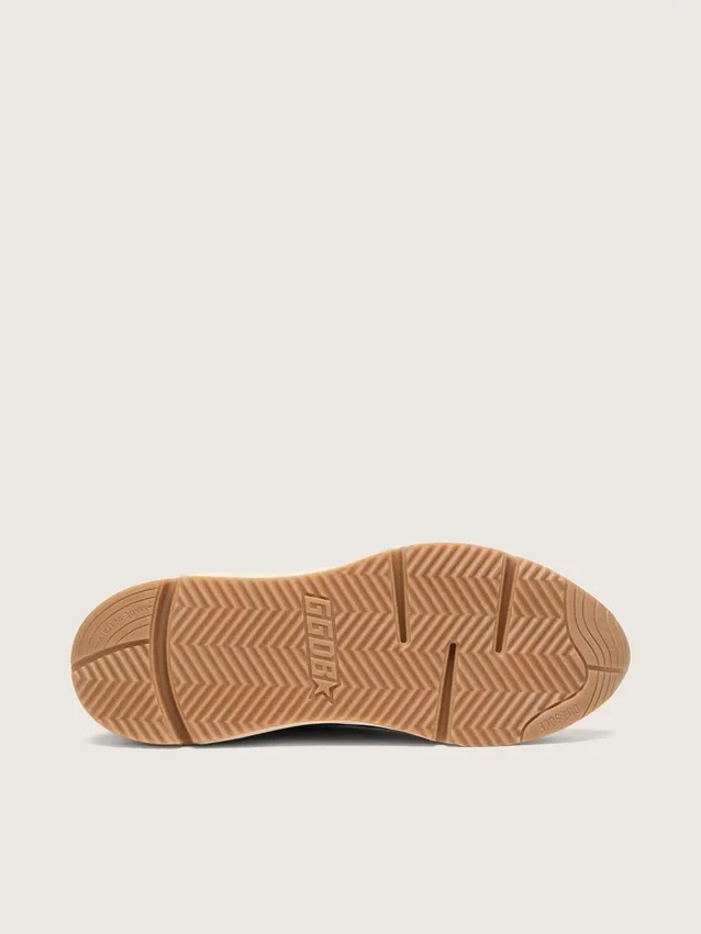 Herren-Running Sole aus hellblauem Wildleder mit weißem Stern