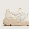 Herren-Running Sole aus Mesh und weißem Nappa