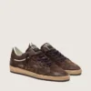Herren-Sneaker „Ball Star“ aus braunem Wildleder mit braunem Lederstern und Fersenlasche