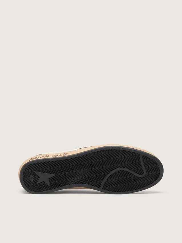 Herren-Sneaker „Ball Star“ aus Nappa und Mesh mit Stern aus Wildleder und braunen Ledereinsätzen