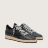 Herren-Sneaker „Ball Star“ aus schwarzem Nappaleder mit Stern aus Wildleder und Fersenlasche aus Nappaleder