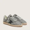 Herren-Sneaker „Ball Star LTD“ aus grauem Denim mit schwarzem Lederstern