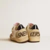 Herren-Sneaker „Ball Star LTD“ aus Nappaleder mit rotem Lederstern und Lederlasche an der Ferse