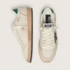 Herren-Sneaker „Ball Star“ mit schwarzem Lederstern und grüner Lederlasche an der Ferse