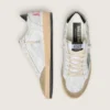 Herren-Sneaker „Ball Star“ mit Stern aus Metallic-Leder und grauer Lederlasche an der Ferse