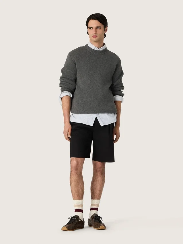 Herren-Sneaker „Marathon Speed“ aus Leder mit braunem Schlangenprint, schwarzem Stern und silberner Fersenlasche aus Leder
