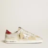Herren-Stardan aus Nubuk- und Crackle-Leder mit silbernem Metallic-Lederstern
