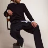 Herren-Stardan mit Stern aus eisgrauem Wildleder und blau-marineblauer Fersenlasche