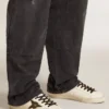 Herren-Super-Star aus Nappa mit grünem Lederstern und grauer Lederlasche an der Ferse