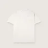 Herren-T-Shirt aus vintage-weißem Baumwolljersey