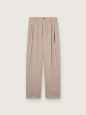 Herrenhose aus grauer Wollmischung mit Nadelstreifen-Motiv