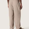 Herrenhose aus grauer Wollmischung mit Nadelstreifen-Motiv