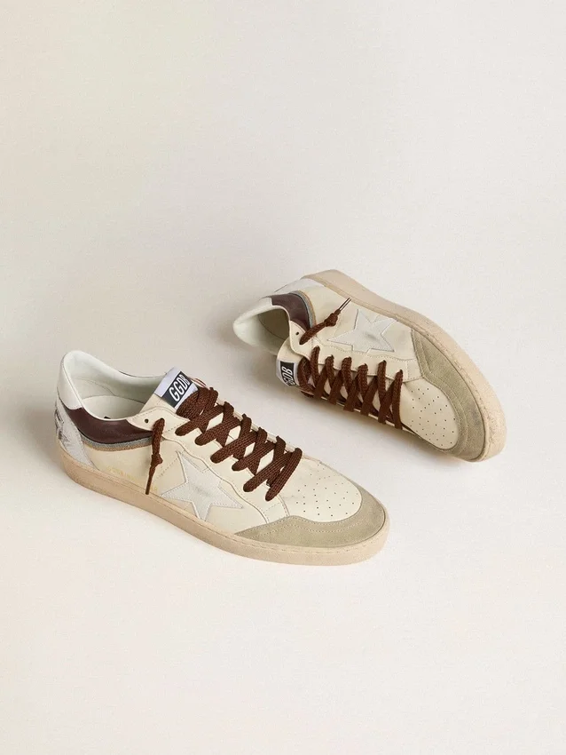 Herrenmodell „Ball Star LTD“ aus Nappaleder mit Nappa-Stern und Lederlasche an der Ferse