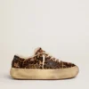 Herrenmodell „Space-Star“ aus Ponyfell mit Animal-Print und Lammfellfutter