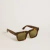 Jamie Sonnenbrille in quadratischer Form mit havannabraunem Rahmen