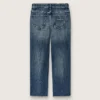 „Journey“-Bootcut-Jeans für Mädchen aus blauem Denim mit Strasssteinen im Farbverlauf