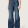 „Journey“-Bootcut-Jeans für Mädchen aus blauem Denim mit Strasssteinen im Farbverlauf