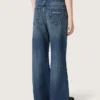 „Journey“-Bootcut-Jeans für Mädchen aus blauem Denim mit Strasssteinen im Farbverlauf