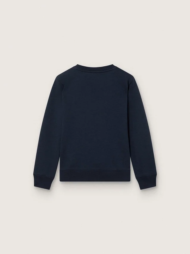 Journey-Jungen-Sweatshirt aus blauer Baumwollmischung mit kontrastierendem Logo