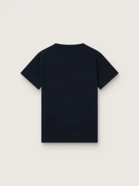 „Journey“-T-Shirt für Jungen aus blauem Baumwolljersey mit digitalem Maskottchen-Print