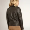 Jungen-Bikerjacke aus Leder im Used-Look