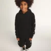 Jungen-Kapuzen-Sweatshirt in Schwarz mit kontrastierenden weißen Sternen