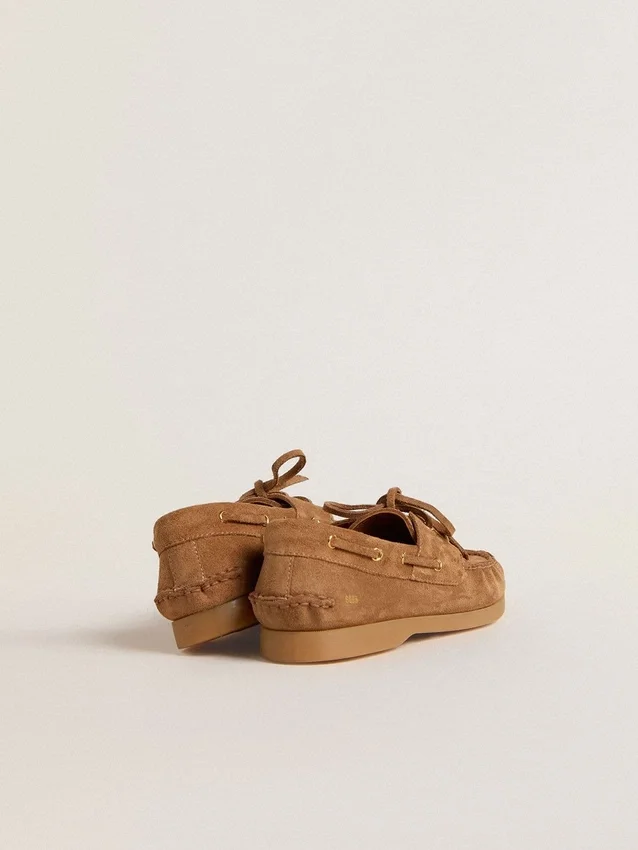 Junior-Cruise-Loafer aus hellbraunem Wildleder