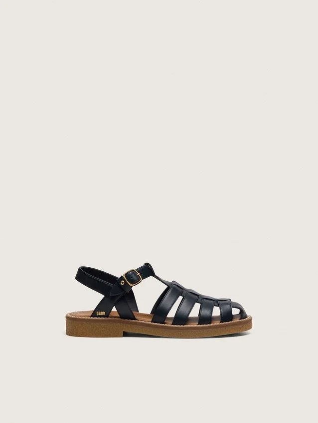 Junior-Sandalen „Maxime“ aus marineblauem Leder