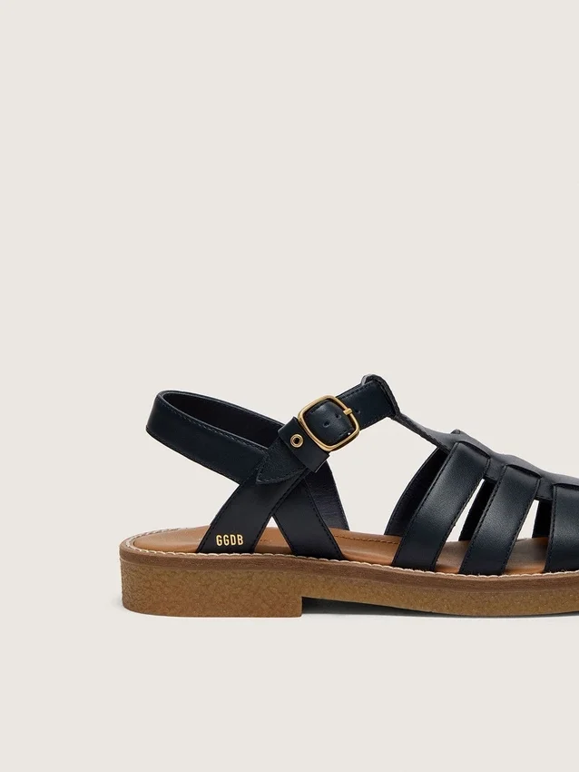Junior-Sandalen „Maxime“ aus marineblauem Leder