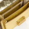 Kleine Venezia-Tasche aus goldfarbenem Metallic-Leder mit goldenen Details