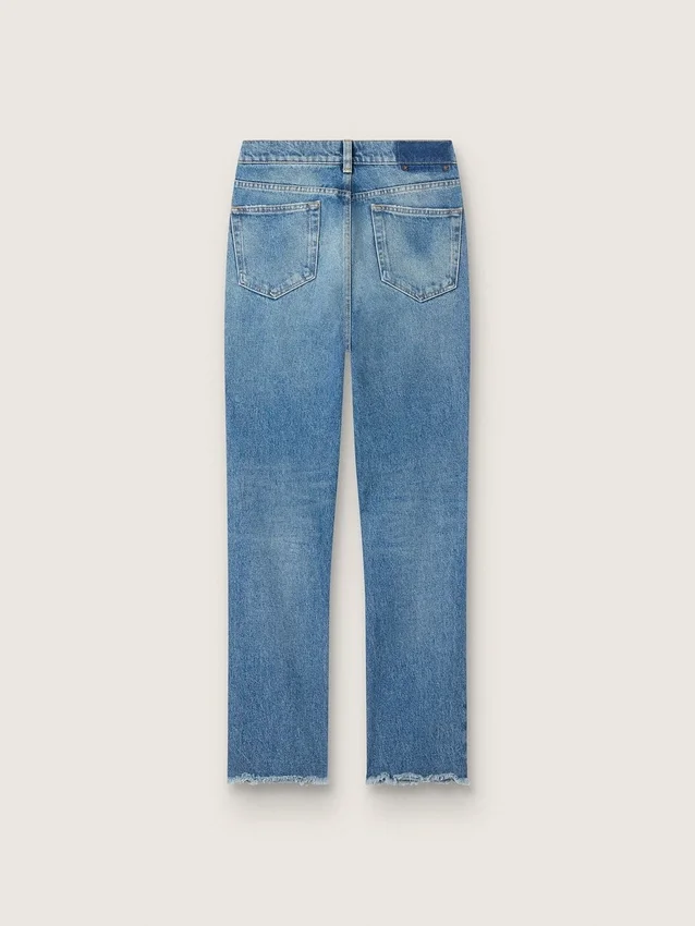 Kroppte, ausgestellt geschnittene Damenjeans mit mittlerer Waschung