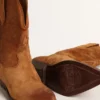 Low Wish Star Stiefel aus cognacfarbenem Wildleder mit eingearbeitetem Stern