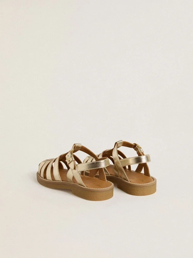 Maxime Young Sandalen aus goldenem Leder