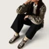Mid Star für Damen aus braunem Wildleder mit Lederstern und Swarovski-Kristallakzenten