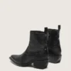 Niedrige „Debbie“-Herrenstiefel aus schwarzem Leder