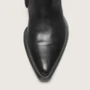 Niedrige „Debbie“-Herrenstiefel aus schwarzem Leder