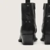 Niedrige „Debbie“-Herrenstiefel aus schwarzem Leder