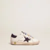 „Old School Young“ aus weißem Leder mit blauem Stern aus Wildleder und Fersenlasche