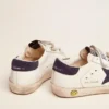 „Old School Young“ aus weißem Leder mit blauem Stern aus Wildleder und Fersenlasche